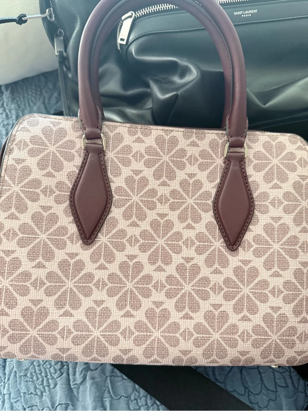 kate spade Floral Jacquard Beige and Brown Tote